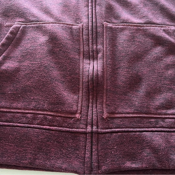 Burton Men's Oak Full-Zip Hoodie Utility Technical Dryride Heather Burgundy S - Picture 11 of 15